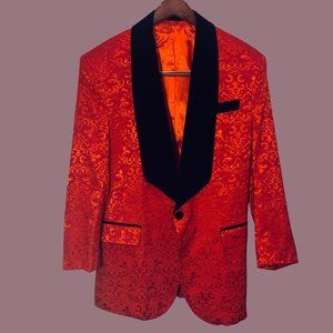 CLEARANCE: Red Printed Blazer